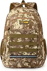 Mochila Camuflada J'PRIB Tática Reforçada, Divisórias e Espaço para Notebook Escola Faculdade