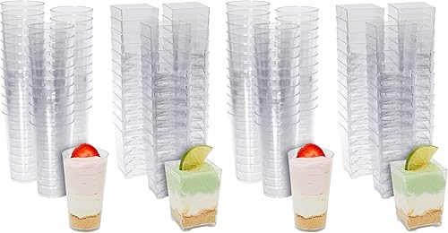 Miniatura 10 de Juvale Mini tazas de postre – 72 piezas de plástico transparente, 3 onzas y 5 onzas – Vasos desechables y reutilizables para postre y aperitivos