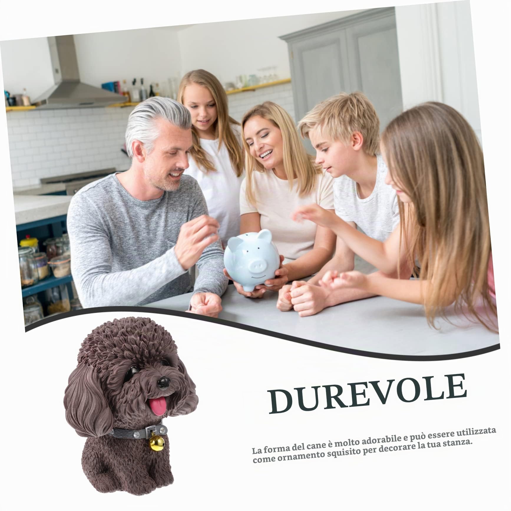 Salvadanaio Per Cani Alimentazione Salvadanaio Banca Di Denaro Animale a Forma Di Cane Ornamento Da Tavolo Per Cani Bambino Vinile Infrangibile Cucciolo