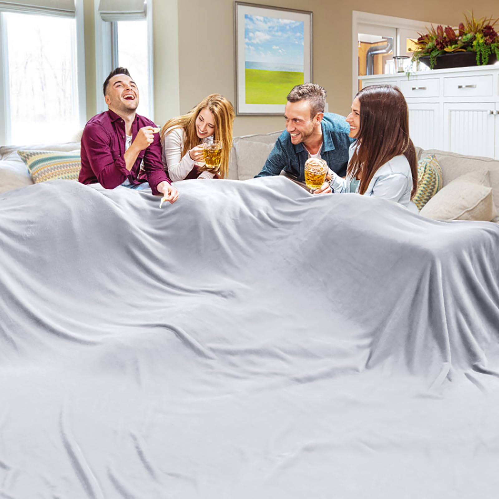 Amazon.com: Edenleaf Oversized Blanket 120x120 Inches, Giant Huge