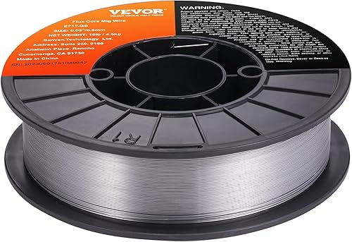 Miniatura 9 de VEVOR Alambre de soldadura de núcleo de fundente, E71T-GS 0.030 pulgadas, 10 libras, alambre de soldadura MIG de acero suave sin gas con