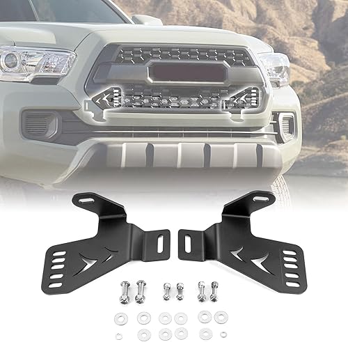 WeiSen Soportes de montaje de barra de luz para parrilla superior oculta frontal para barra de luz LED recta de doble fila de 32 pulgadas compatible