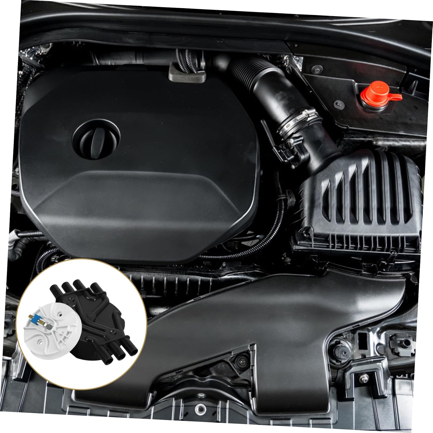 1set Car Ignition Distributor Cap and Rotor Kit Material Easy to Install Compatible Models Enhances Engine Performance and Fuel Efficiency