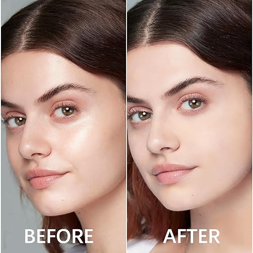 Vista 2 de Polvo prensado de control de aceite, polvo de ajuste mate, polvo facial liso e impecable, cobertura completa, impermeable, larga duración, base