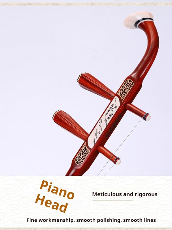 Beginner Chinese 2 Strings Violin, 32 inch Traditional National Instruments Erhu for Beginner Entry Level,Hand-Carved Ethnic Musical Instruments (Red rosewood)