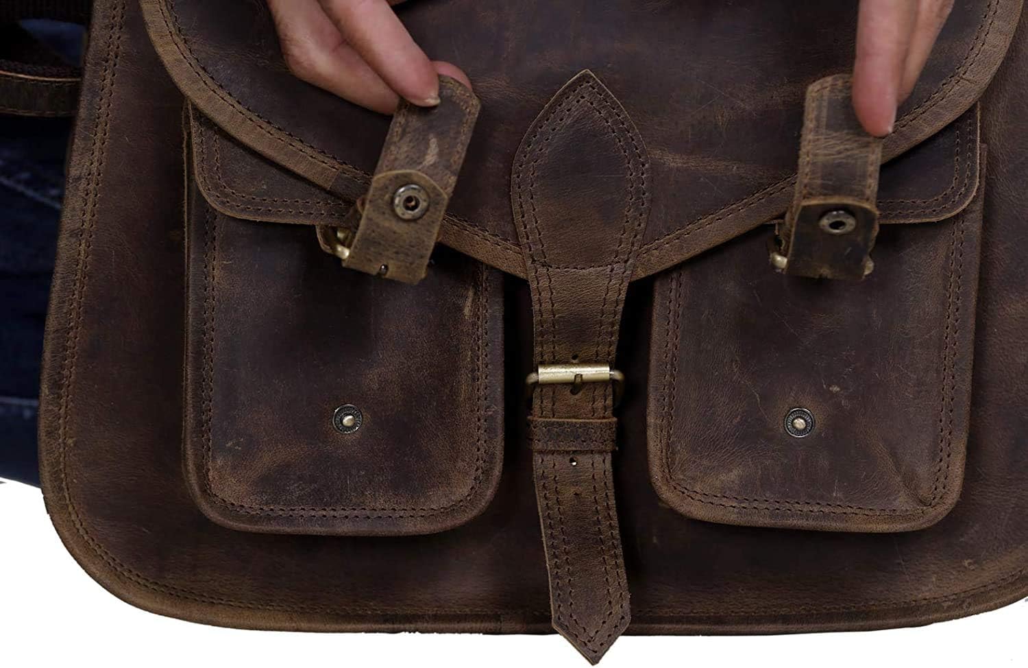 14 Inch Leather Purse Women Shoulder Bag Crossbody Satchel Ladies Tote Travel Purse Genuine Leather - Image 4