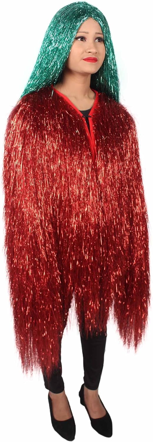 HPO Unisex Festival Carnival Thin Tinsel Jacket with Loose Fit | Extra Dense Tinsel | Multiple Size and Color Options - Image 6