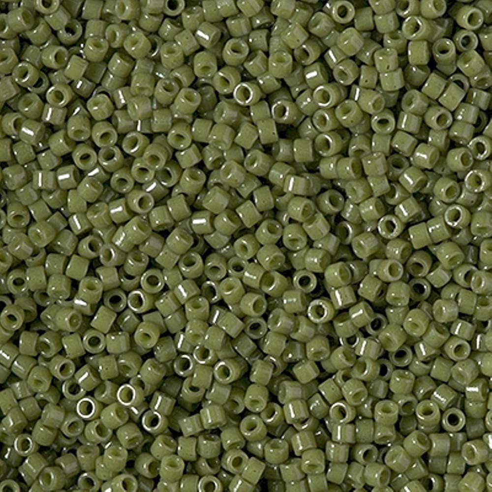 Miyuki Delica Seed Beads Size 11/0 7.2 Gram Tube Duracoat Opaque Army Green DB2357