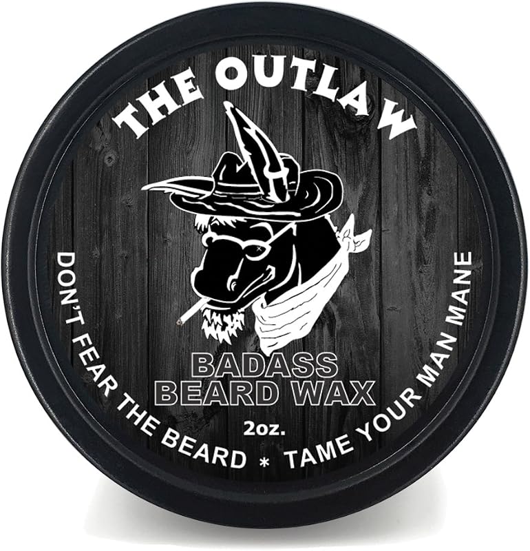 Cera para Barba e Bigode Badass Beard Care The Outlaw Scent com Manteiga de Karité, Argan, Jojoba e Cera de Abelha, 56 g
