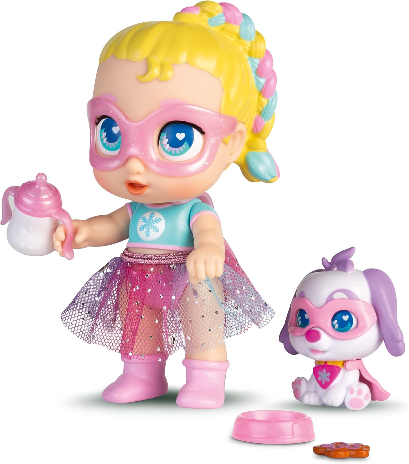 Super Cute Mini Glitzy Cool Doll with Puppy, Regi & Snowball, 12cm articulated doll with puppy - Image 3