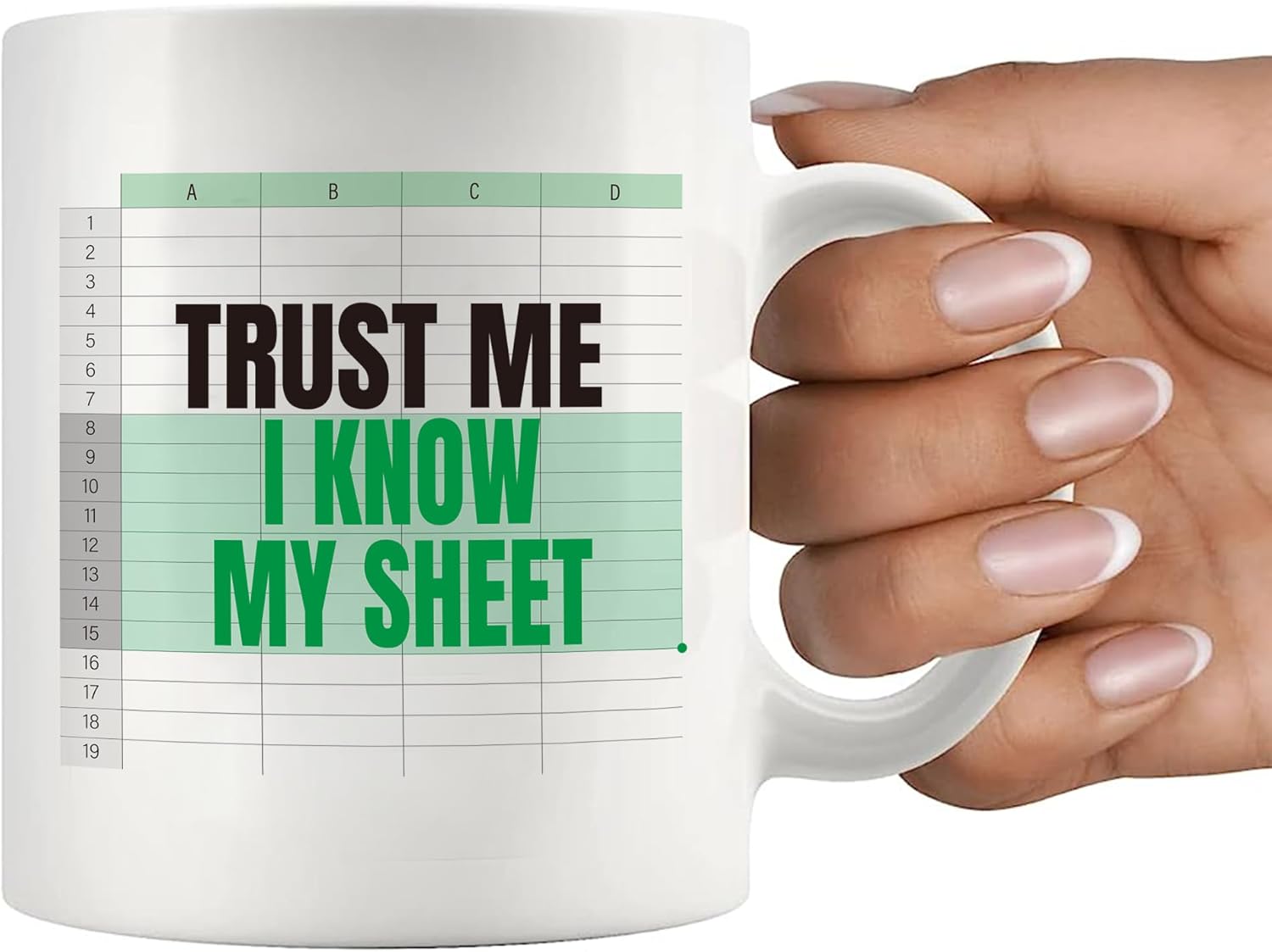 Trust Me I Know My Sheet Accountant Gifts Bankers Bookkeeper CPA Accounting Student Teacher Data Analyst Novelty Drinkware Ceramic Mug 11 oz White - Image 7