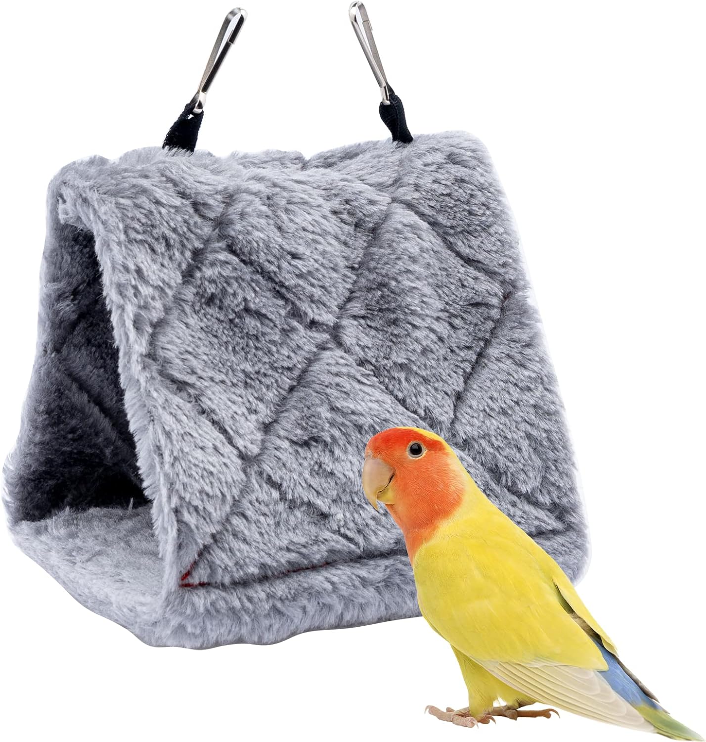 Winter Warm Bird Nest House Shed Hut Hanging Hammock Finch Cage Plush Fluffy Birds Hut Hideaway