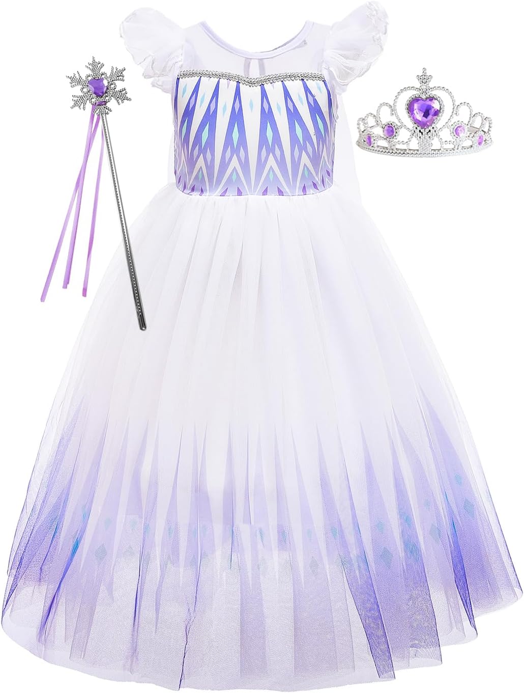 Girls Princess Dress for Elsa Kids Party Dress Ice Costume Sets