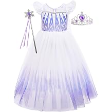 Girls Queen Princess Dress Kids Party Dress Ice Costume Halloween Dress Up Outfit Sets