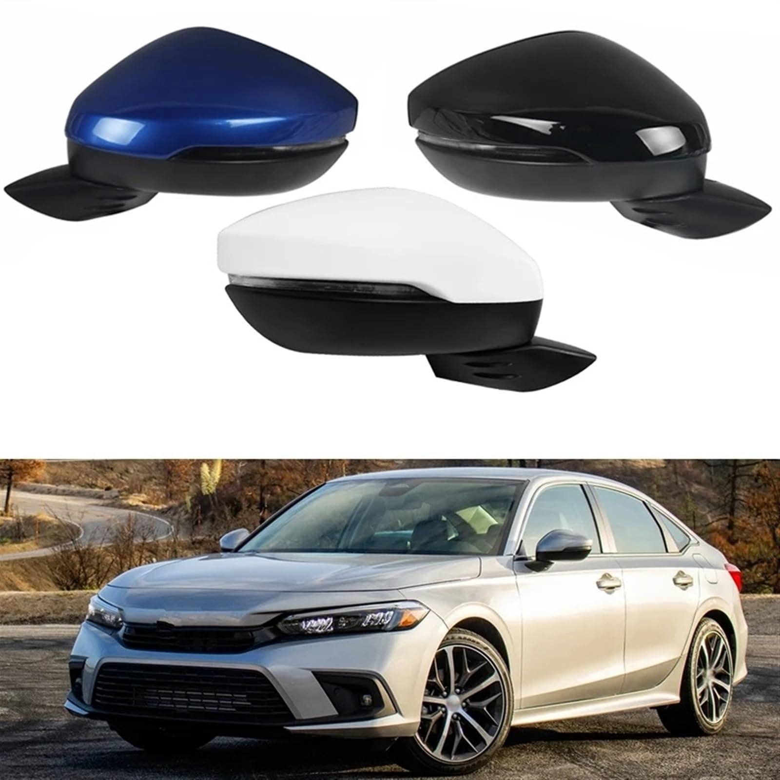 Archaic LED Luci posteriori per 11th Gen Honda Civic 2022-2024 Hatchback Type-R, fanale posteriore con indicatori sequenziali, animazione DRL