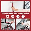 KITLUCK 138 Pieces Home Tool Kit Home Hand Repair Tool Set for Men Portable Basic Tool Box Set with Tools Screwdriver, Pliers, Wrench, Socket, Hermer, Rules etc for Home and Car