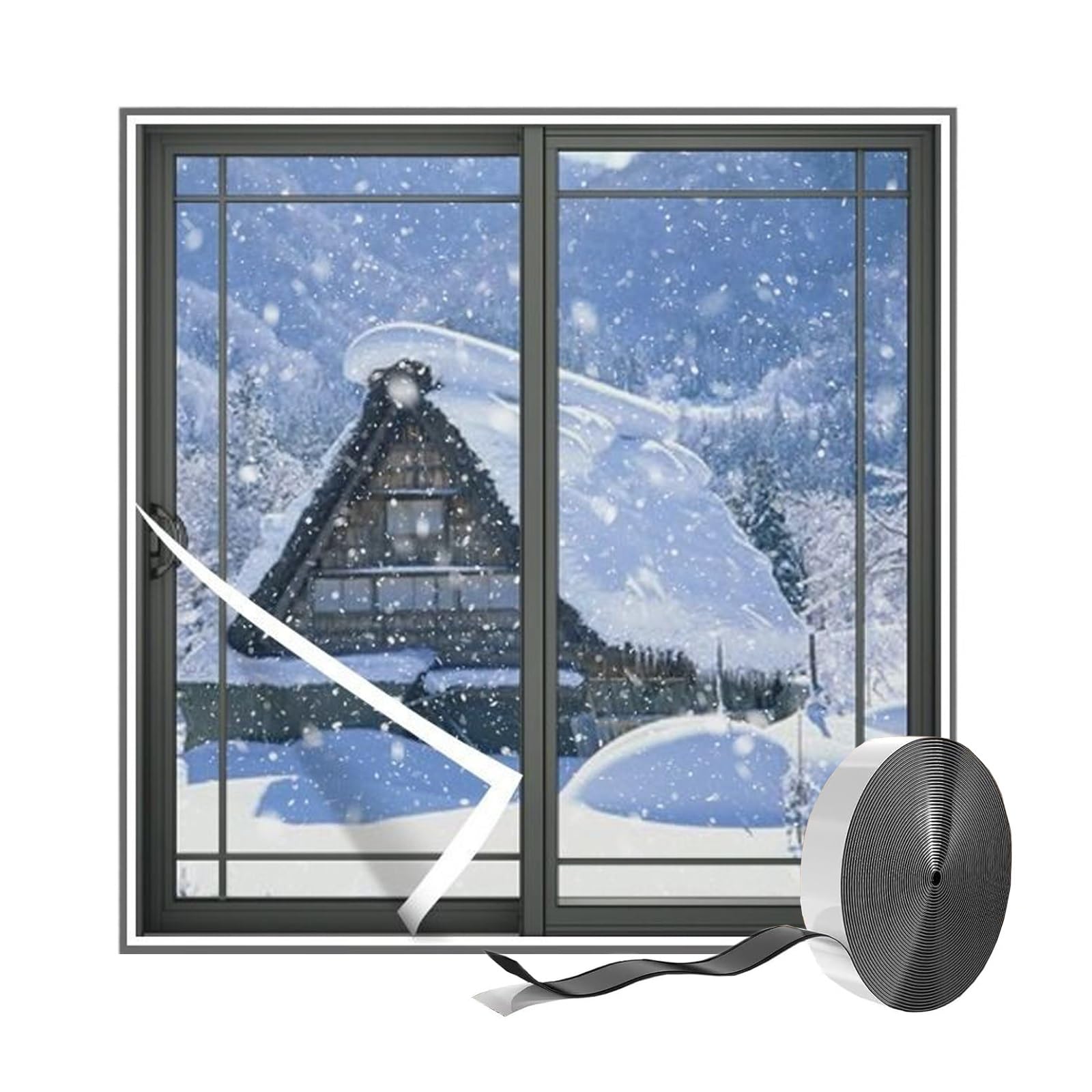 Film isolant pour fenêtre transparent et rideaux thermiques anti-froid