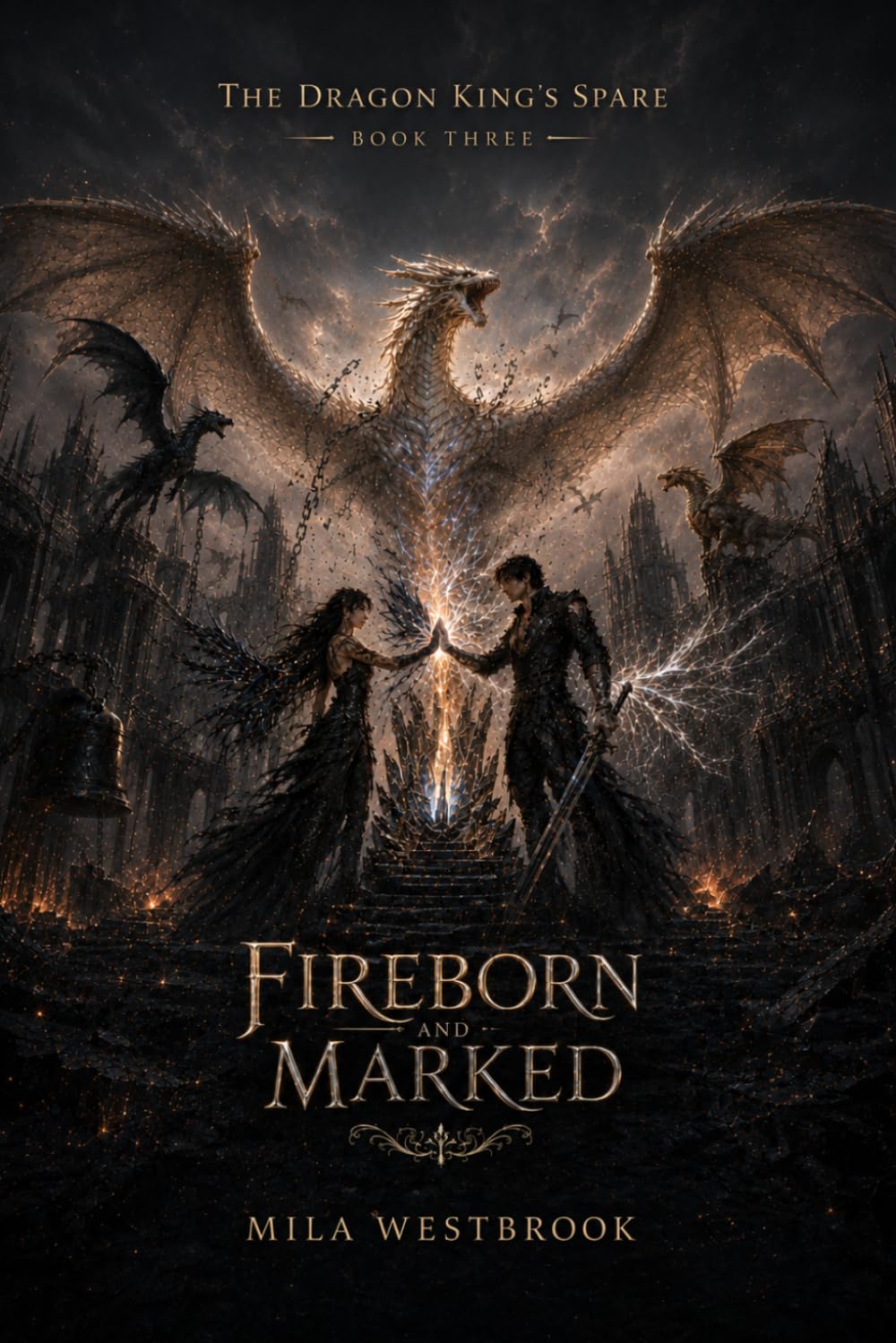Fireborn and Marked: An Epic Adult Enemies to Lovers Dragon Rider Romantasy with Forbidden Bonded Magic, a Morally Grey Commander, Dragon Rebellion, Broken Bloodline Curses (The Dragon King’s Spare)