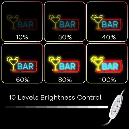 Miniatura 10 de Letreros de neón con música en vivo, hechos a mano, con música en vivo, para decoración de pared, luz LED en vivo para discoteca, bar, club,