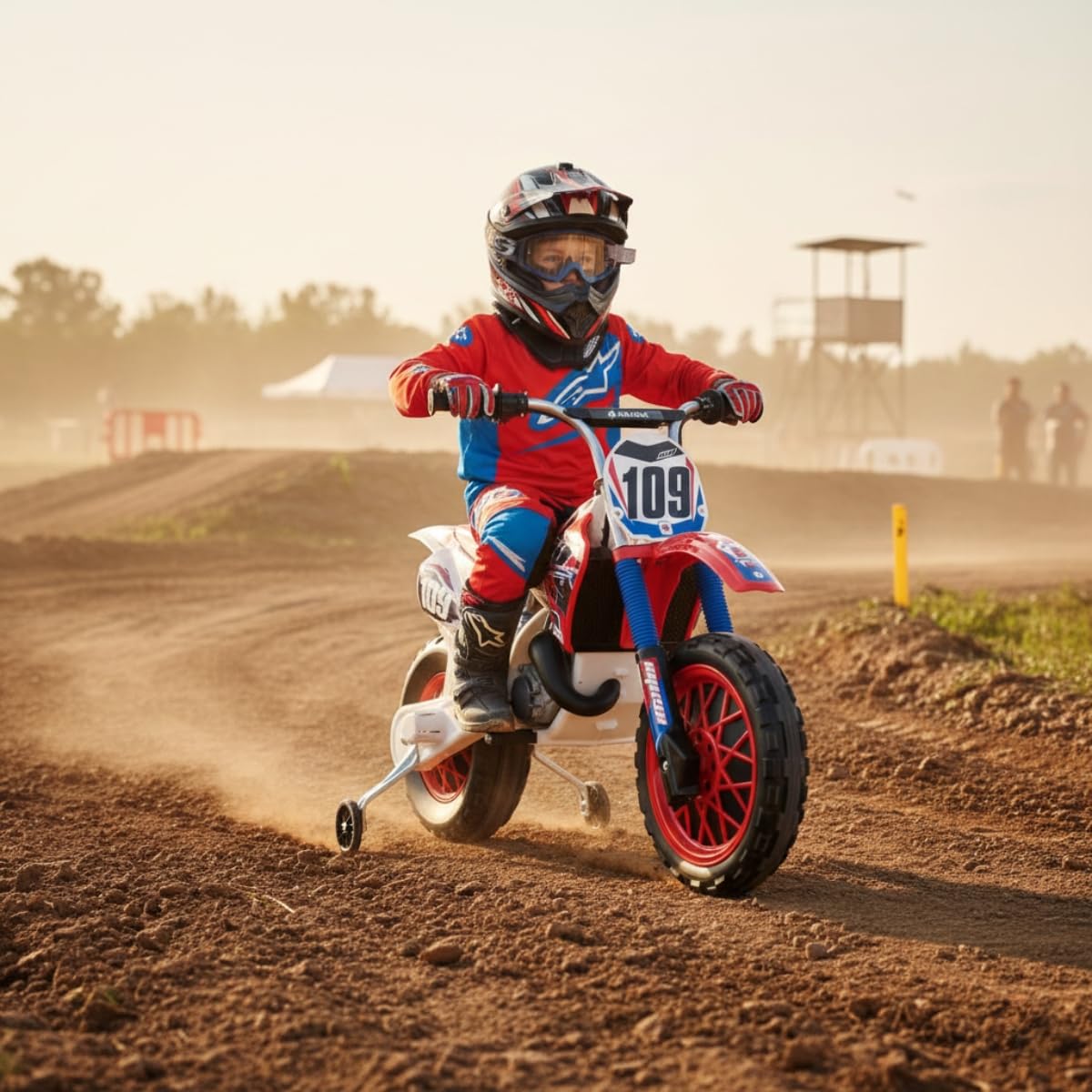 Moto Elettrica Bambini 3 4 5 6 Anni Cross CR 6V Bianca con Acceleratore + Freno Elettrico + Ruote con Fascia in Gomma - Moto Cross Elettrica per Bambini Primi Passi Esterno | INJUSA