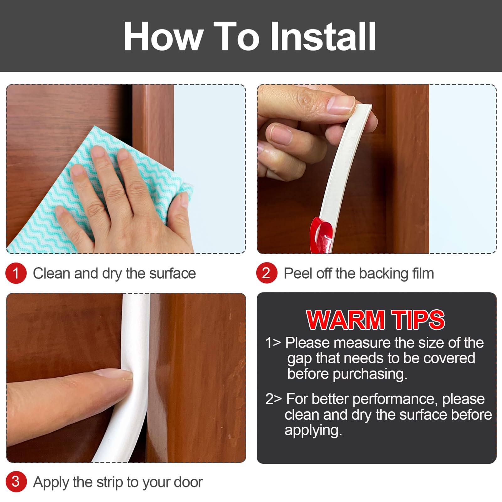 Benory 19.7ft Silicone Weather Stripping Seal – 4-Layer Soundproof & Draft Blocker For Doors & Windows, Easy Install