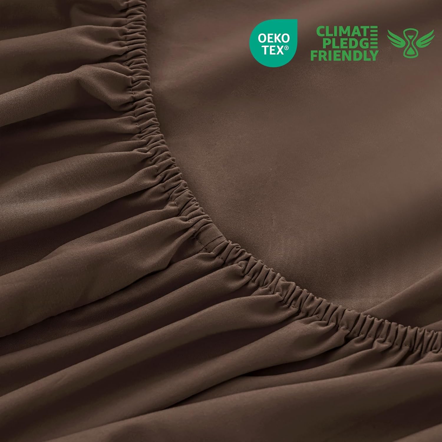 6 Piece King Sheet Set – Breathable & Cooling Bedding Set with 18-24 Inch Deep Pockets - 1 Flat & 1 Fitted Sheet & 4 Pillowcases（King Dark Brown