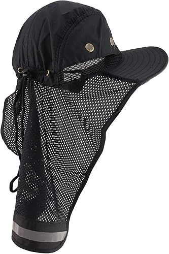 Miniatura 3 de Trendy Apparel Shop - Gorro de alta visibilidad con solapa de malla reflectante