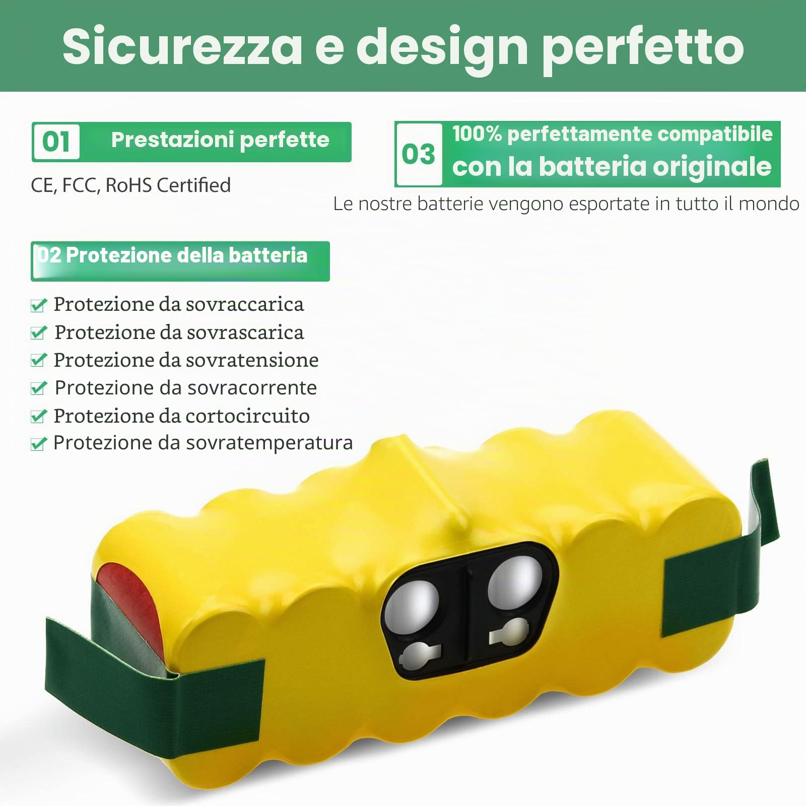 14,4 V 4500 mAh per irobot roomba Batteria di ricambio 4,5 Ah Ni-MH R3 500 600 700 800 900 Series Batteria per aspirapolvere 510 530 532 535 540 550 560 580 620 630 630 70 IT 70 780 790 880