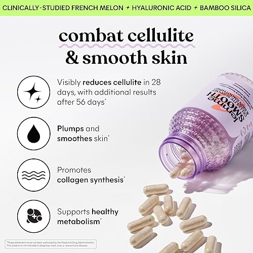 Miniatura 2 de Lemme Cápsulas anticelulíticas suaves para mujeres, suavizan las piernas y los muslos, reducen la celulitis y la piel crepey con SOD y sílice