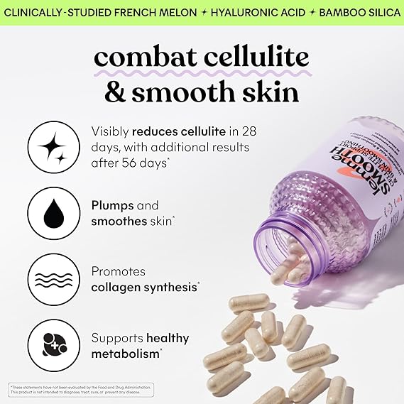 Lemme Glow Collagen Hair Gummies for Strong, Thick Hair & Reduced Shedding Smooth Anti Cellulite Capsules for Women, Smooth Legs & Thighs, Reduce Cellulite & Crepey Skin Bundle