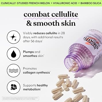 Lemme Glow Collagen Hair Gummies for Strong, Thick Hair & Reduced Shedding Smooth Anti Cellulite Capsules for Women, Smooth Legs & Thighs, Reduce Cellulite & Crepey Skin Bundle