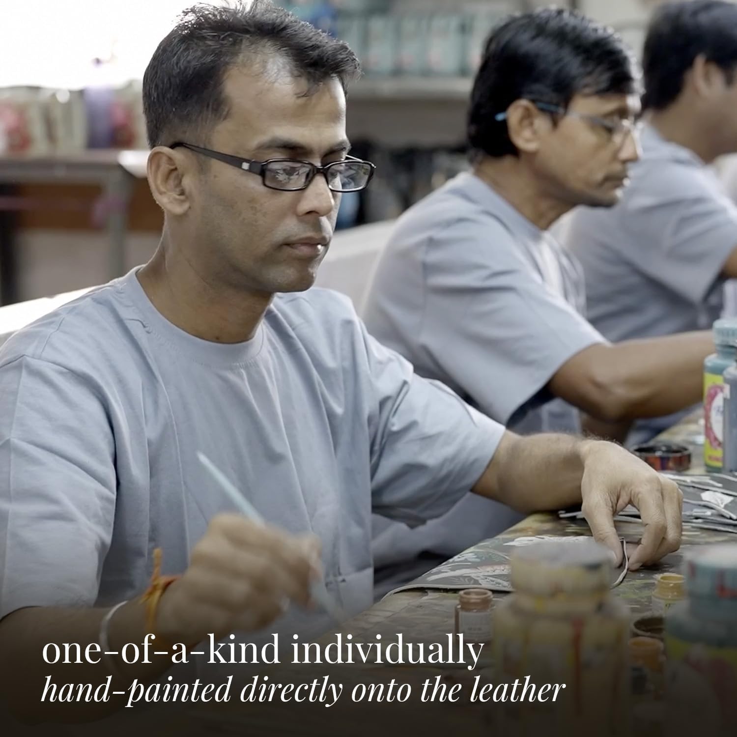 Anuschka Women’s Hand-Painted Genuine Leather Medium Zip Pouch - Coin and Key Pouch - Zippered, 2 Key Fobs - Image 3