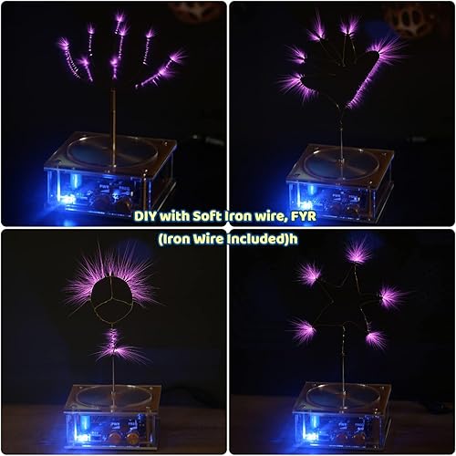 Vista 16 de Joytech Bluetooth Music Tesla Coil Arc Plasma Altavoz Inalámbrico Transmisión Experimento Escritorio Juguete Modelo SSTC SS02