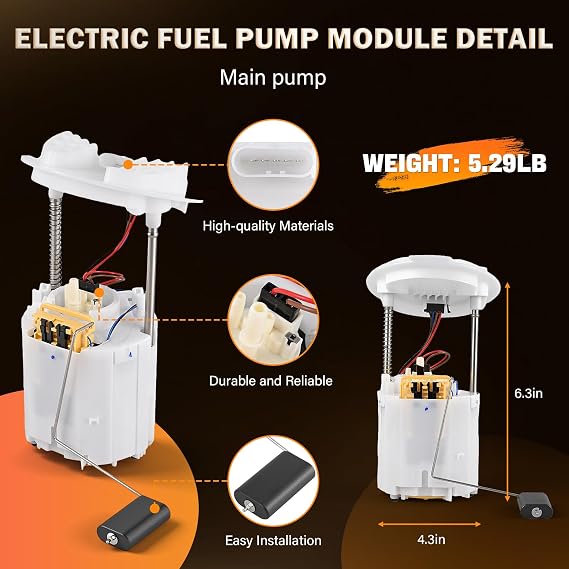 5136023 Electric Fuel Pump Module Assembly Fit for 05-15 Chrysler 300, 08-15 Dodge Challenger, 06-15 Charger, 05-08 Magnum, 2.7L 3.5L 3.6L 5.7L 6.1L 6.4L, 5136022, with Left & Right Sending Unit