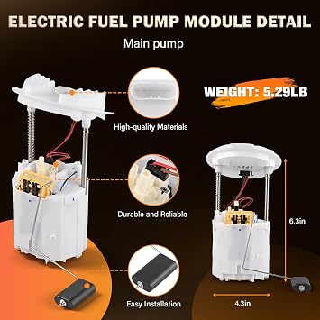 5136023 Electric Fuel Pump Module Assembly Fit for 05-15 Chrysler 300, 08-15 Dodge Challenger, 06-15 Charger, 05-08 Magnum, 2.7L 3.5L 3.6L 5.7L 6.1L 6.4L, 5136022, with Left & Right Sending Unit