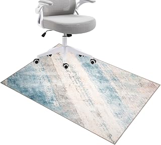 Bodenschutzmatte für Hartböden 90x120cm Stuhlunterlage Gaming Teppich Bodenschutzmatte Bürostuhl Matte Rechteckig Bodenmatte rutschfest Bürostuhlunterlage Stuhlmatten (Mehrfarbig-4)