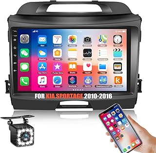 for Kia sportage 2010-2016 Android 10 Car Stereo Radio, 9 Inch Touch Screen 2 Din Head Unit with Mirror Link Bluetooth GPS NAVI SWC WiFi FM/RDS+Rear View Camera&Microphone