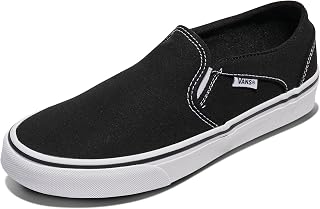 Vans Women's Asher Low Top Slip-On Sneakers - Durable Canvas Comfort for Everyday Style