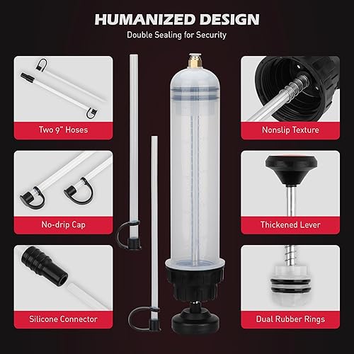 Miniatura 5 de SEDY Extractor de Fluido de 500CC, Jeringa de Aceite Multiusos, Bomba de Succión de Aceite, Bomba Manual de Extracción y Llenado, Jeringa de Aceite