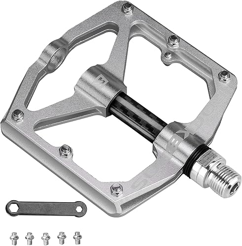 Rock BROS Pedales de bicicleta de montaña Pedales planos 916 Pedales de bicicleta de carretera ligeros Pedales de bicicleta de carretera de fibra de