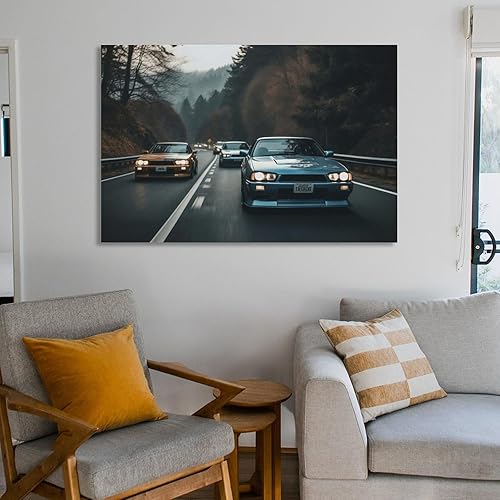 Miniatura 6 de FeoYoed Jdm Car R34 - Pósteres artísticos clásicos retro de galope de carrera, pintura de pared, impresiones artísticas para dormitorio, sala de