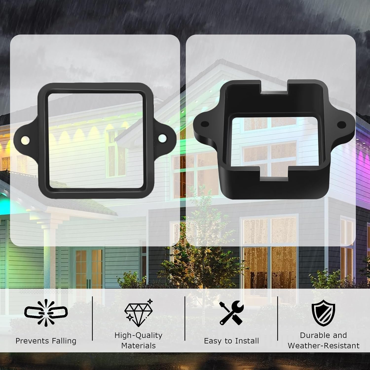 Light Clips for Govee Outdoor Lights H805, Mounting Brackets for Govee (Non-Pro Version H705) Outdoor LED Lights, Install Firmly, Replace 3M Glue, for Govee Permanent Outdoor (108) - Image 4