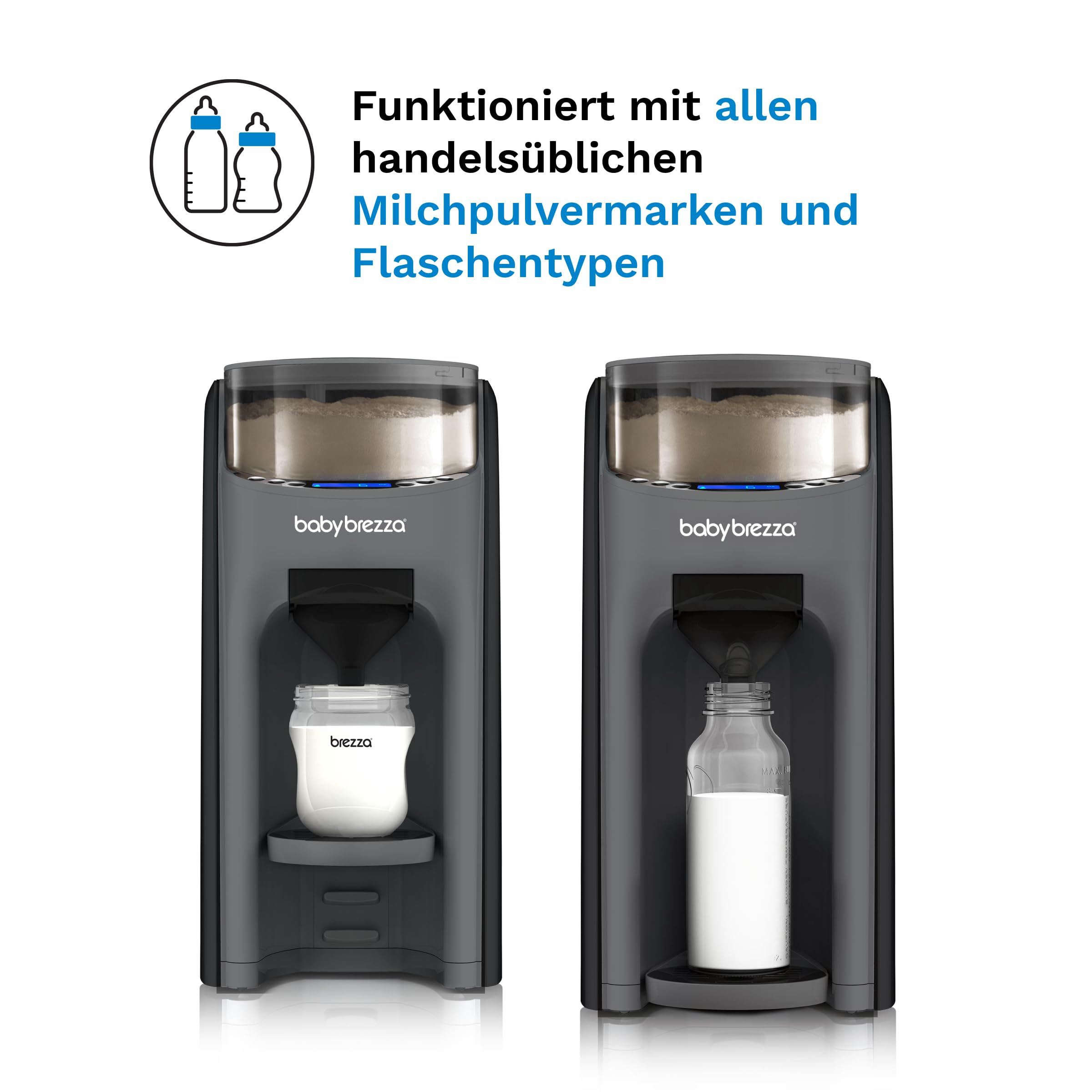 Baby Brezza Formula Pro Advanced Automatischer Flaschenzubereiter, 3 Temperaturen, BPA-frei, Charcoal Grau