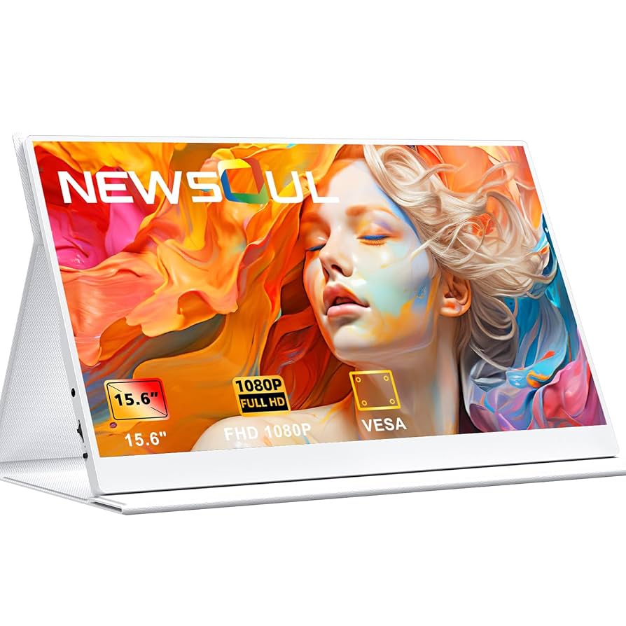 Newsoul モバイルモニター 15.6インチ 自立型 1920x1080 白 Amazon.co.jp: Newsoul モバイルモニター 白 モバイル