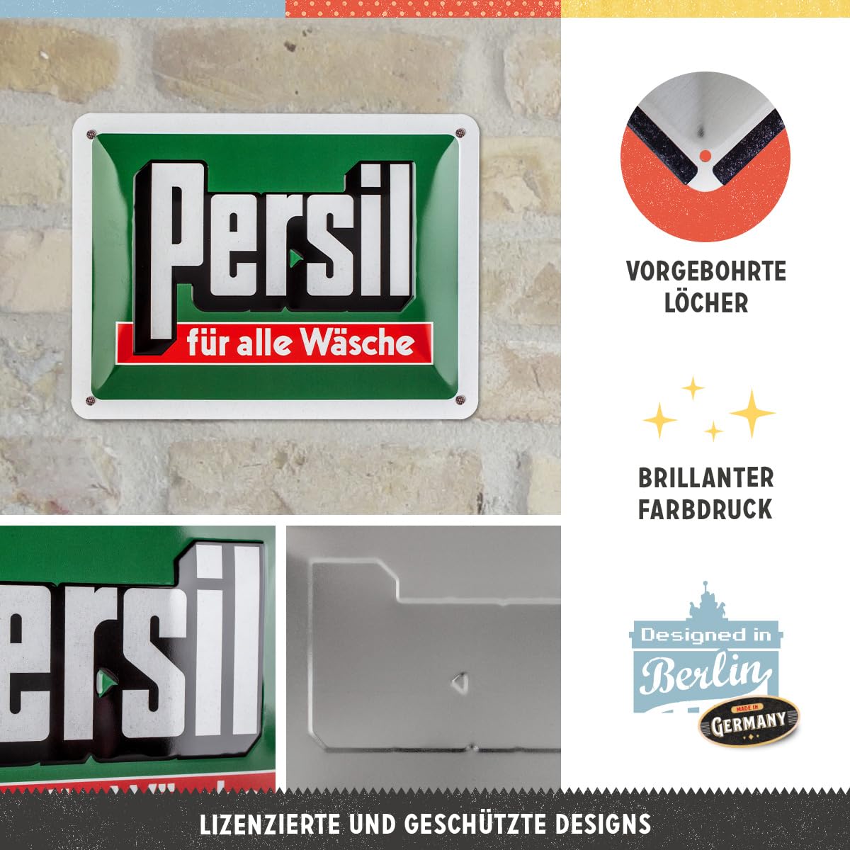 Nostalgic-Art Retro Blechschild 'Persil – Weiße Dame', 20x30 Cm - Original Lizenzprodukt, Made In Germany