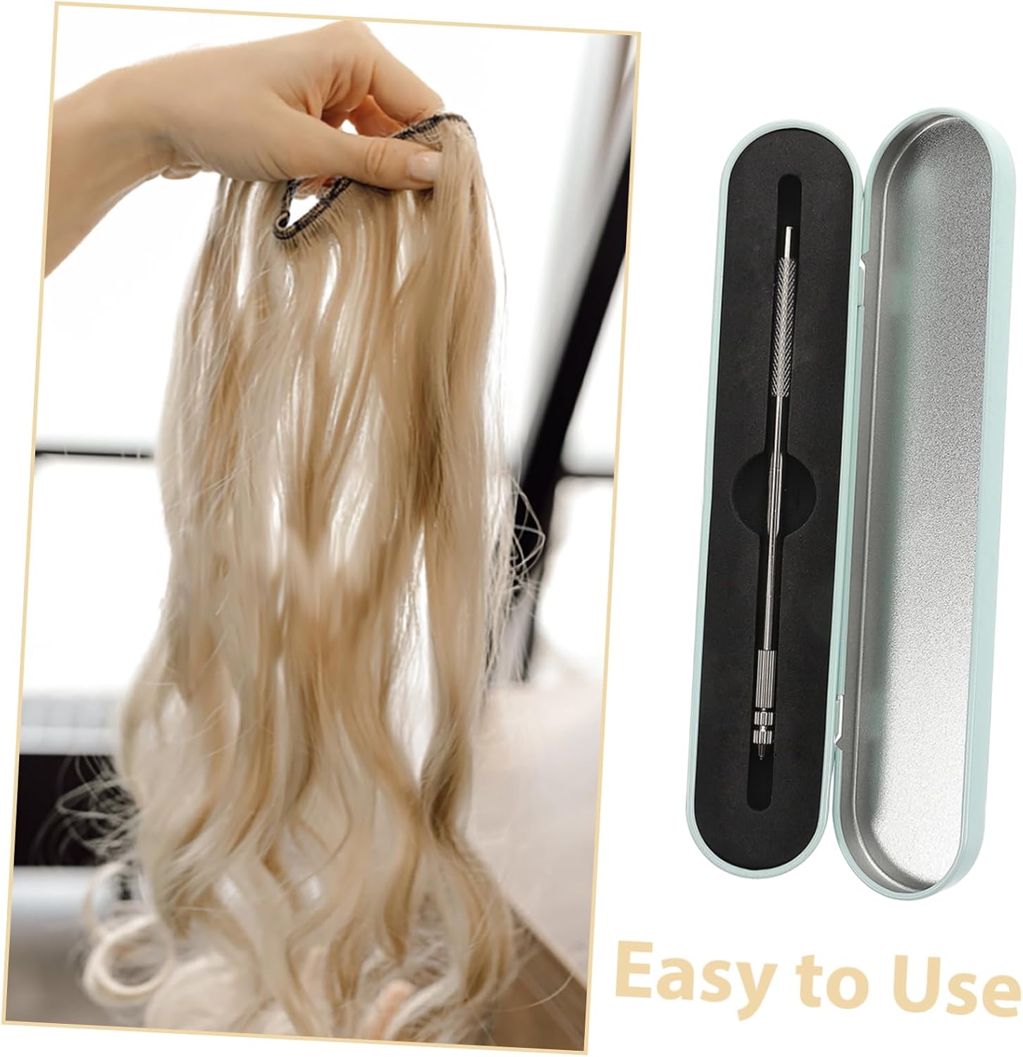 NIYANGLE Wig Crochet Hook Handle Organizer Case Portable Storage for Crochet Hooks Needles Lightweight Design for for Wig Maintenance Salons Home Use