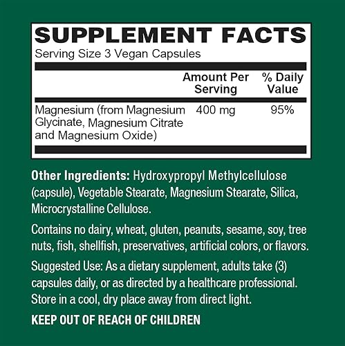 Miniatura 6 de PlantFusion Complejo de glicinato de magnesio vegano 400 mg - Alta absorción y biodisponibilidad - Quelatado - Apoya la relajación muscular, el