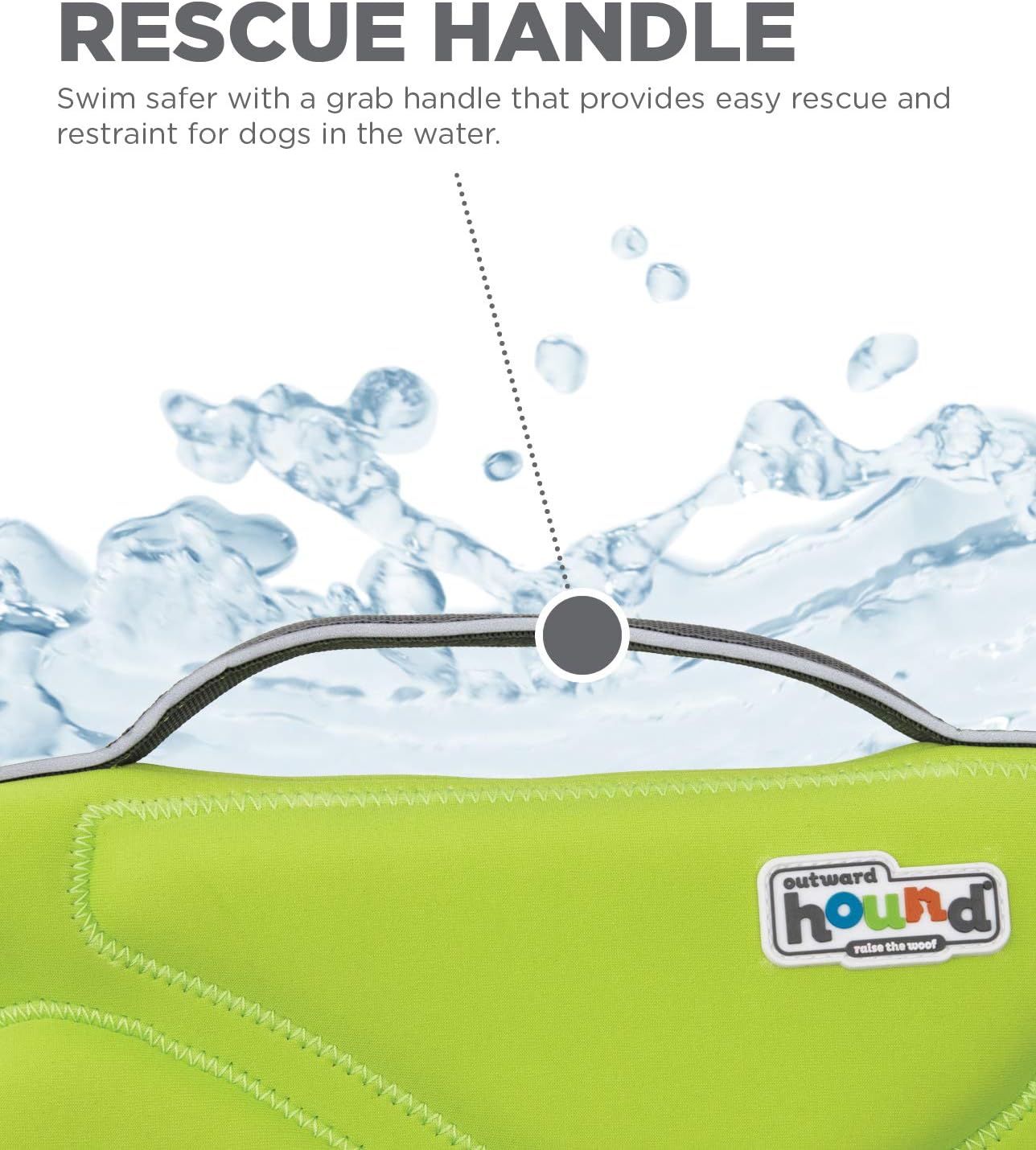 Outward Hound Dawson Swim Green Dog Life Jacket, XS BigaMart