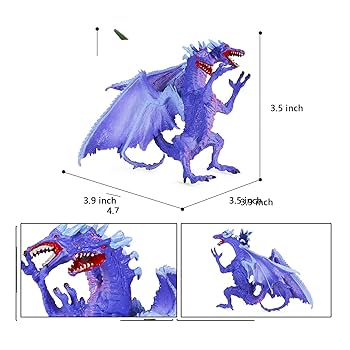 Amazon.co.jp: Hiawbon 3.9インチ ドラゴンフィギュア リアルな