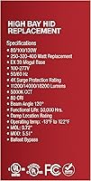 Vista 3 de Satco S33115 Hi-Pro LED High Bay - Luz de repuesto HID seleccionable, color blanco, 80W/100W/130W